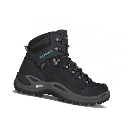 Kozaki Trekkingowe Damskie Lowa Renegade GTX Mid WS S Turkusowe | SAEPN0586