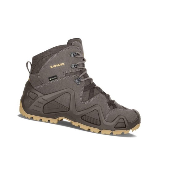 Kozaki Trekkingowe Męskie Lowa Zephyr Earth GTX Mid Reed | YMQVI9571